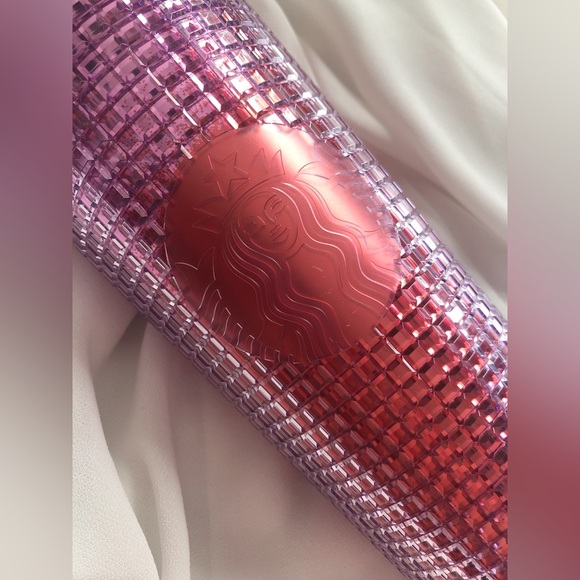 Starbucks 2021 Summer Purple and Reddish-hue Grid Kaleidoscope 24 oz Tumbler - Picture 2 of 4